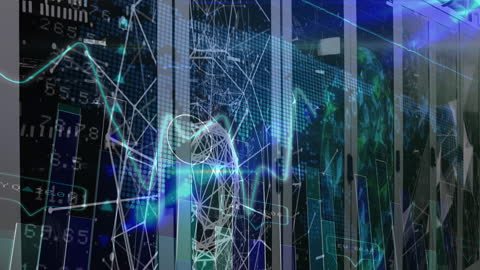 Virtual Data Representation in a High-Tech Server Room