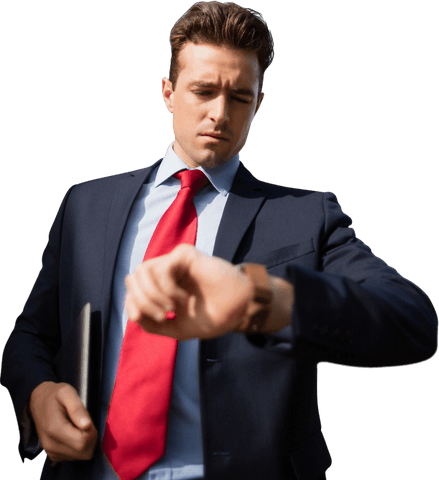 confident businessman checking time on watch, looking professional - Download Free Stock Videos Pikwizard.com