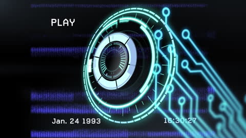 Digitally Inspired Futuristic VHS Recording Layout