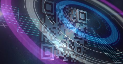 Digital QR Code Scanning and Data Interface - Download Free Stock Images Pikwizard.com