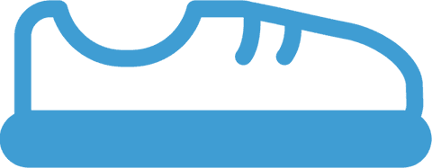 Stylized Shoe Symbol on Transparent Background