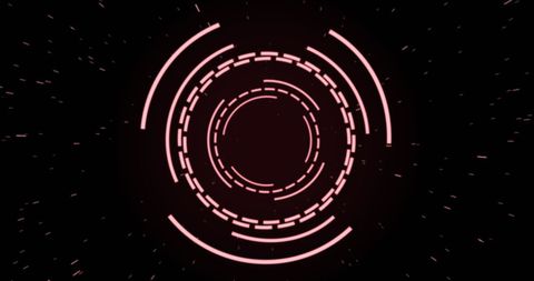 Futuristic Pink Circular Interface on Black Background - Download Free Stock Images Pikwizard.com