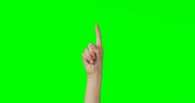 Hand Pointing Upward with Green Screen Background - Download Free Stock Images Pikwizard.com