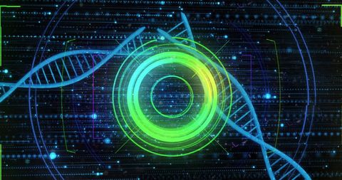Digital Interface DNA Analysis with Scanning Scope - Download Free Stock Images Pikwizard.com