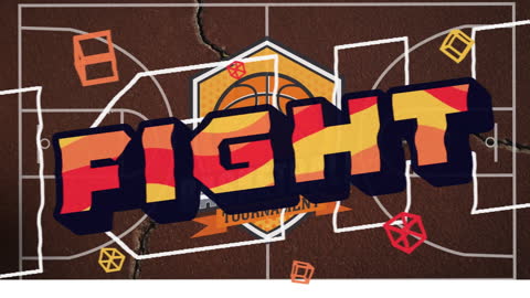 Retro Style Animation with Eye-catching Fight Text