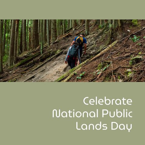National Public Lands Day Celebration Image with Trekkers