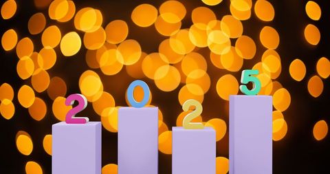 2025 New Year Celebration Festive Backdrop