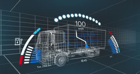 Innovative Electric Truck Design with Virtual Dashboard Concept