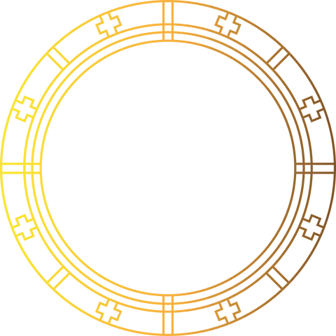 elegant gold circular frame with crosses on transparent background - Download Free Stock Videos Pikwizard.com