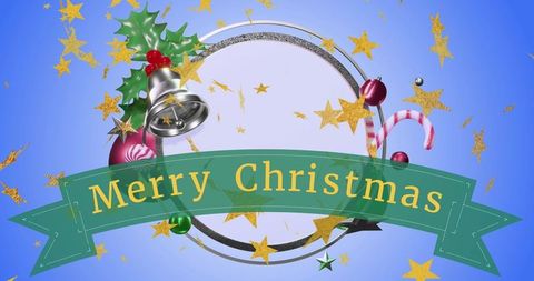Festive christmas banner with holiday decorations and cheer