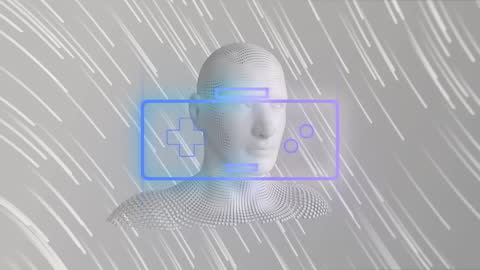 Futuristic Gaming Concept with Digital Human Elements