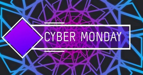Colorful Abstract Cyber Monday Promotional Design