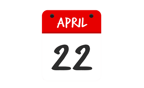transparent april 22 calendar icon for scheduling events - Download Free Stock Videos Pikwizard.com
