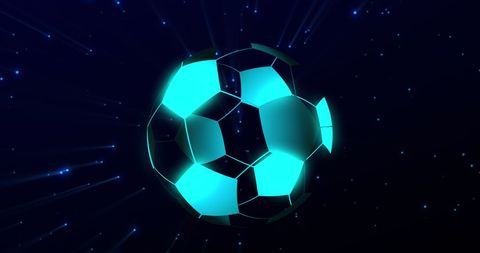 Futuristic Digital Football with Blue Glowing Effect - Download Free Stock Images Pikwizard.com