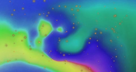 Abstract Vivid Cosmic Waves with Sparkling Stars - Download Free Stock Images Pikwizard.com