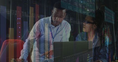Collaborative Teamwork in Data Analysis and Technology - Download Free Stock Images Pikwizard.com