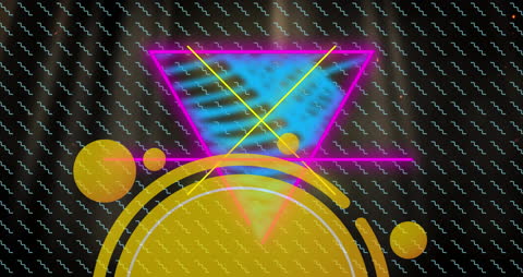 Vivid Abstract Shapes Surrest toidcape Digital Composition