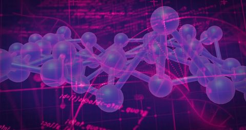 Abstract DNA Molecules Amidst Digital Data Processing - Download Free Stock Images Pikwizard.com