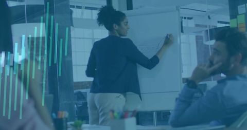 Professional Woman Leading Office Presentation