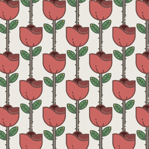 seamless red rose pattern illustration on transparent background - Download Free Stock Videos Pikwizard.com