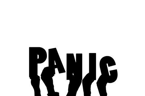 panic text with grasping hands on transparent background - Download Free Stock Videos Pikwizard.com