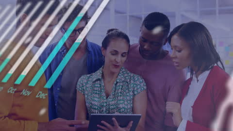 Diverse Group at School Engaged with Technology