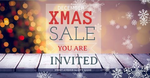 festive december christmas sale celebration invitation - Download Free Stock Templates Pikwizard.com