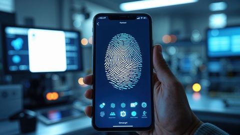 Smartphone unlocking with fingerprint technology for criminal record access in lab setting