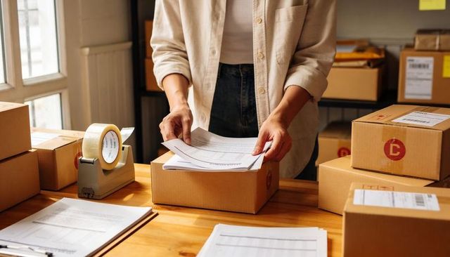 Small Business Order Fulfillment: Packing Boxes, Preparing Shipping Forms and Labels