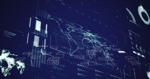 Global Data Processing on Digital Interface - Download Free Stock Images Pikwizard.com
