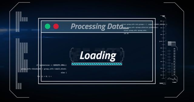 Data Processing Interface with Loading Screen Animation - Download Free Stock Images Pikwizard.com