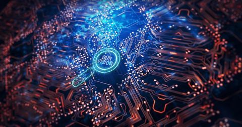 Circuit Board with Magnifying Glass Concept Digital Interface - Download Free Stock Images Pikwizard.com