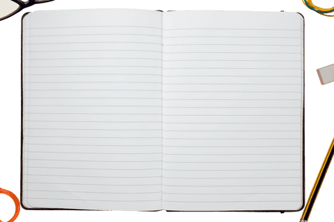 open notebook isolated with copy space on transparent background - Download Free Stock Videos Pikwizard.com