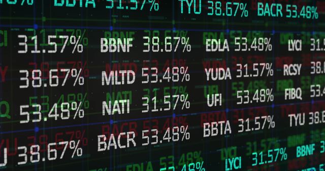 Dynamic Financial Stock Exchange Data Board - Download Free Stock Images Pikwizard.com