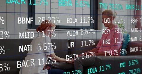 Healthcare support amid financial data overlay concept