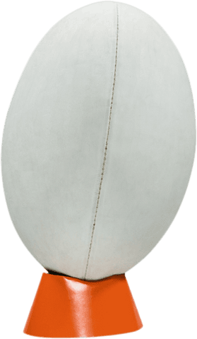 white rugby ball on holder with transparent background - Download Free Stock Videos Pikwizard.com