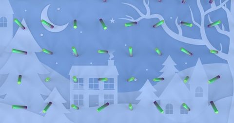 Abstract Seamless Pattern Over Winter Landscape Illustration - Download Free Stock Images Pikwizard.com