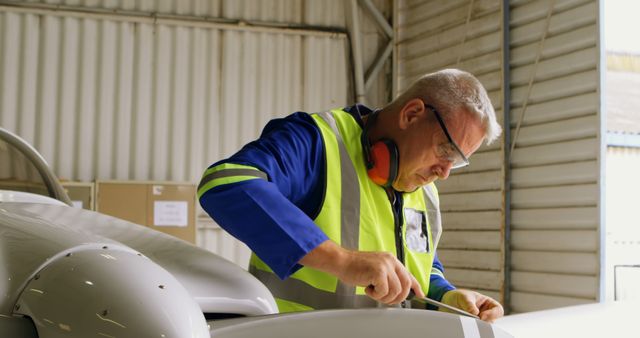 Senior Aeronautics Engineer Conducting Aircraft Maintenance - Download Free Stock Images Pikwizard.com