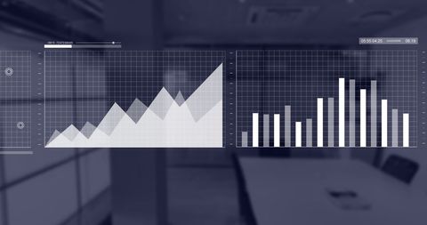Futuristic Financial Data Interface in Modern Office Environment - Download Free Stock Images Pikwizard.com