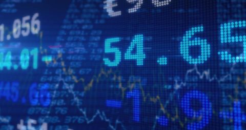 Digital Data Visualization with Stock Market Projections - Download Free Stock Images Pikwizard.com