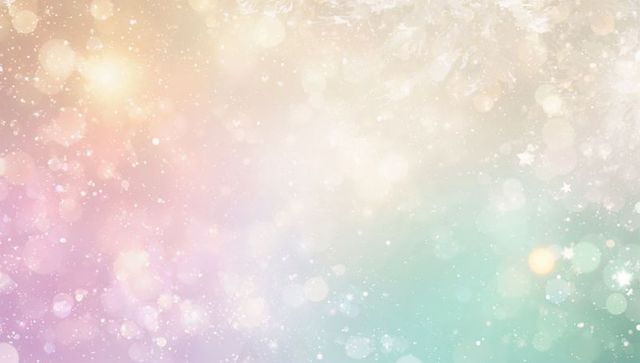 Glowing pastel bokeh with star sparkles and soft iridescent glitter for dreamy designs
