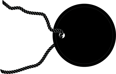 Blank black label on high transparency background illustration