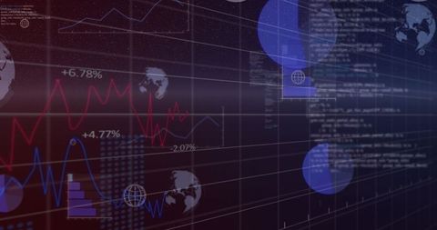 Global Data Analysis with Market Trends and Charts - Download Free Stock Images Pikwizard.com