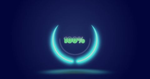 100 Percent Gear Progress Display on Dark Background - Download Free Stock Images Pikwizard.com