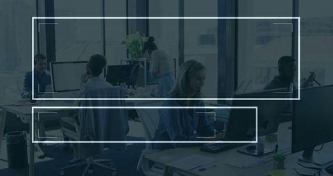 Team Collaboration in Modern Open-Plan Office Environment