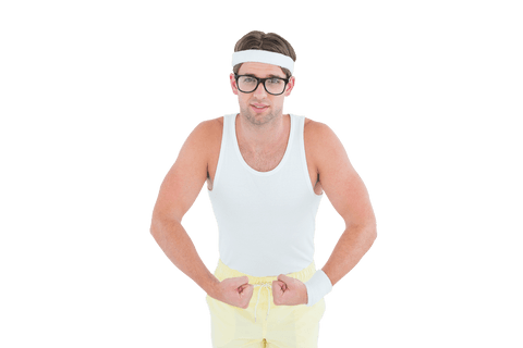 transparent quirky fitness hipster striking humorous pose - Download Free Stock Videos Pikwizard.com