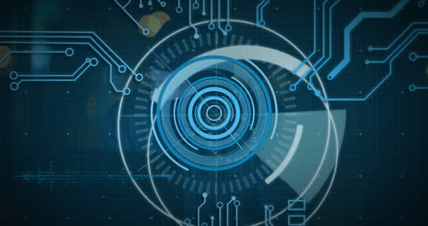 Digital Interface Scanning with Futuristic Data Overlay