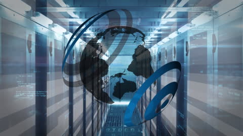 Global Data Network and Servers in High-Tech Environment