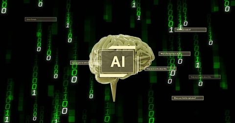 artificial intelligence and data processing concept - Download Free Stock Images Pikwizard.com