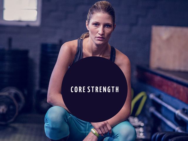 Determined Woman in Sportswear Promoting Fitness and Core Strength - Download Free Stock Templates Pikwizard.com